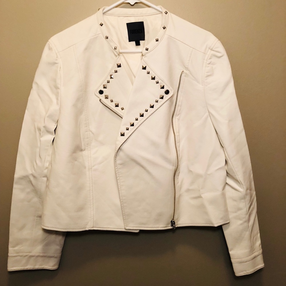 Forenza by The Limited - White Faux Leather Jacket